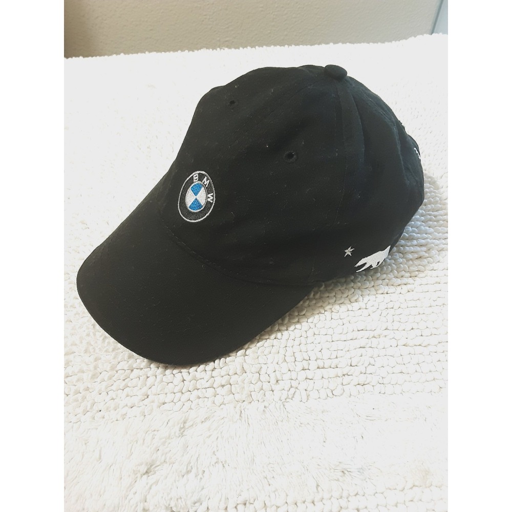BMW Performance Driving School Hat Cap Black Embroidered Bear Star Adjustable